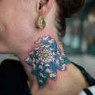 TODAY’S WORK: CHRYSANTHEMUM ON NECK BY ANT