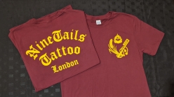 Maroon T-shirt / Golden yellow Front Logo